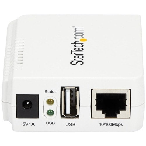 Serveur d'impression réseau sans fil N 1 port USB StarTech.com avec 10/100 Mb/s