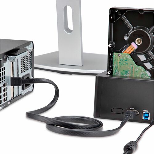 Base duplicadora de discos duros SSD y eSATA USB 3.0 de 2,5" y 3,5" SATA de 6 GB/s