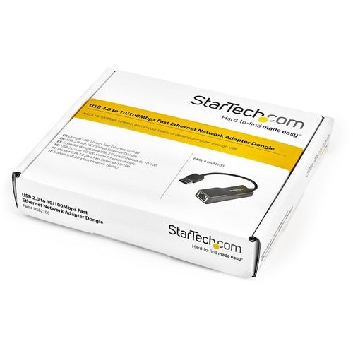 Adaptador de red Ethernet USB 2.0 a 10/100 Mbps de StarTech.com: agregue un adaptador de red Ethernet de 10/100 Mbps.