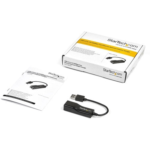Adaptador de red Ethernet USB 2.0 a 10/100 Mbps de StarTech.com: agregue un adaptador de red Ethernet de 10/100 Mbps.