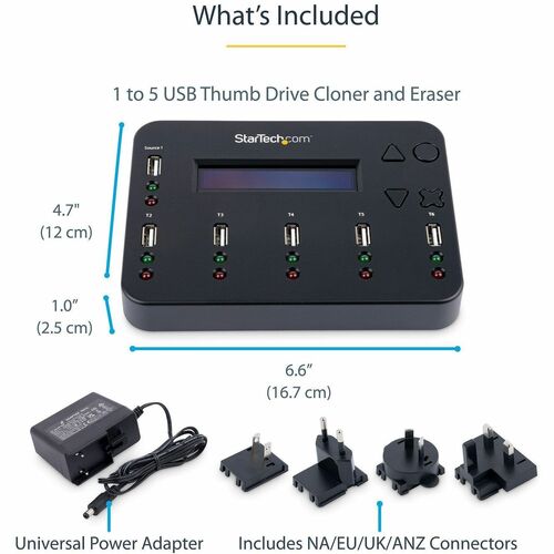 StarTech.com Standalone 1 to 5 USB Thumb Drive Duplicator/Eraser,