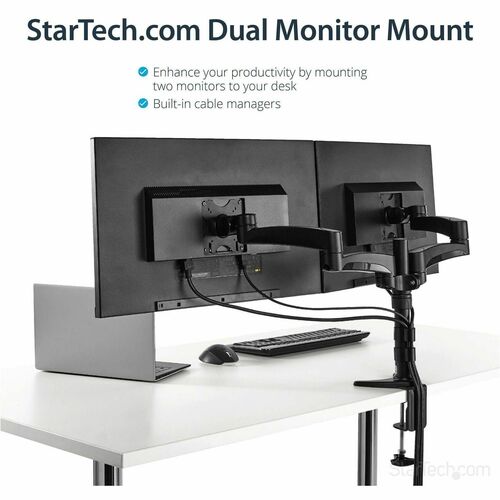StarTech.com Desk Mount Dual Monitor Arm, Dual Art