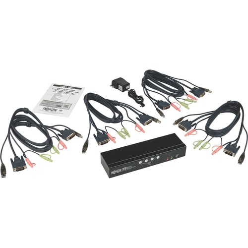 4PT DVI DLLNK+AUD KVM