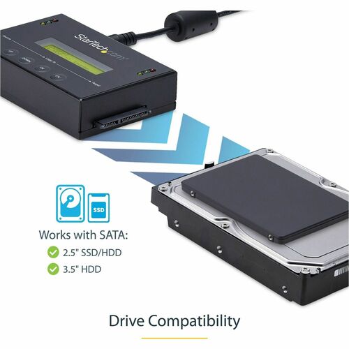 DUPLICATEUR AUTONOME DE DISQUE DUR/SSD SATA 2,5/3,5 AVEC BIBLIOTHÈQUE D'IMAGES