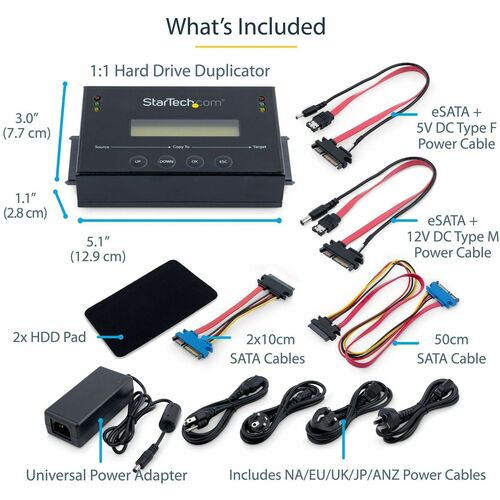 DUPLICATEUR AUTONOME DE DISQUE DUR/SSD SATA 2,5/3,5 AVEC BIBLIOTHÈQUE D'IMAGES