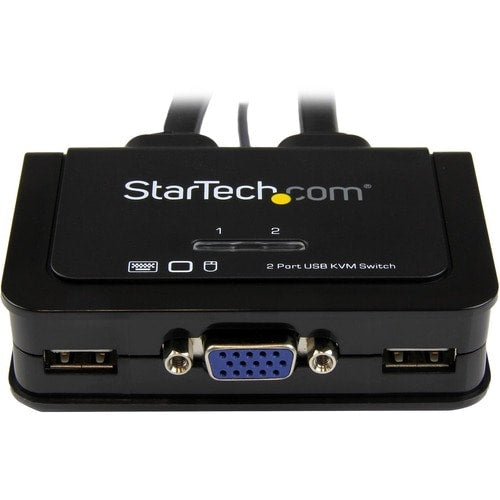 Câble KVM 2 ports avec VGA, USB et bouton de commutation à distance