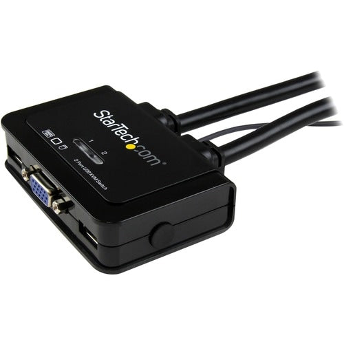 Câble KVM 2 ports avec VGA, USB et bouton de commutation à distance