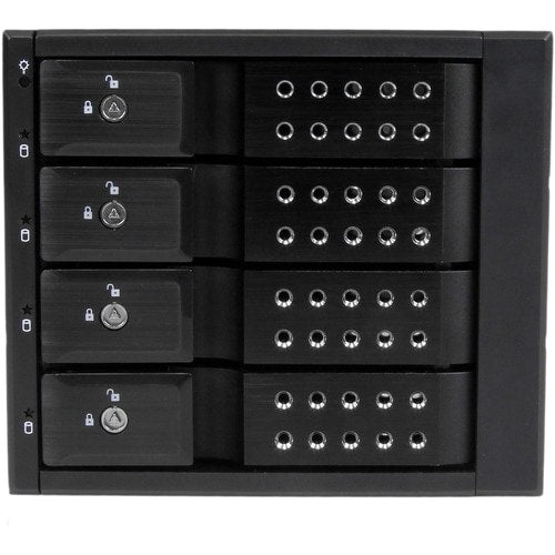 Placa base para rack móvil de 4 bahías StarTech.com sin bandeja de aluminio con intercambio en caliente