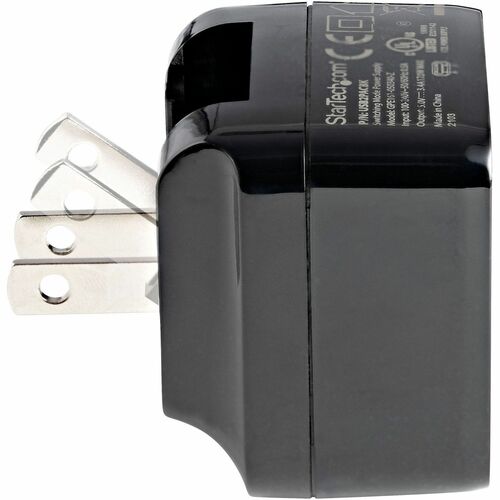 Cargador de pared USB de viaje StarTech.com - 2 puertos - Negro - Universal Trav