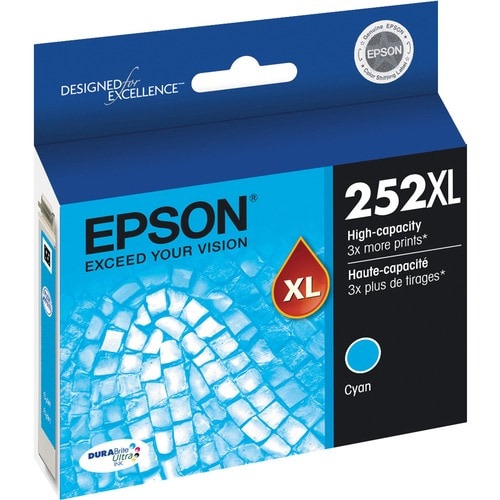Cartouche d'encre cyan Durabrite Ultra XL T252 avec capteur SENSORMATIC