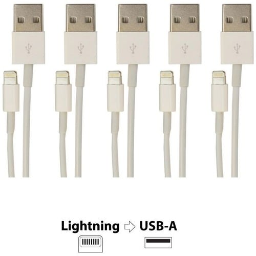 VisionTek Lightning to USB 1 Meter Cable White 5