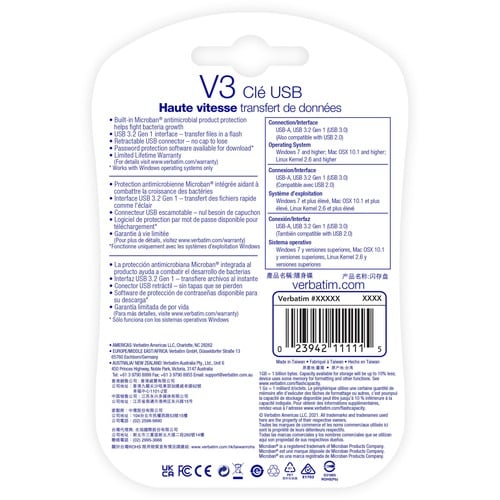 256GB STORE N GO V3 USB 3.0 FLASH DRIVE GRAY MULTI 10