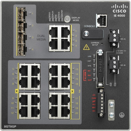 IE 4000 8X RJ45 10/100/1000 W/8X 1G POE 4X 1G COMBO