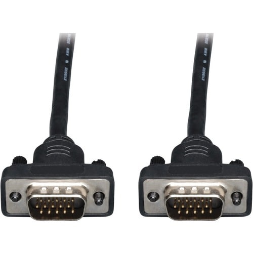 Cable coaxial para monitor VGA de 3 m (10 pies) de Tripp Lite, perfil bajo, con RGB de alta resolución HD14 M/M, 3 m (10 pies)