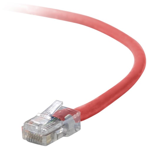 Cable de conexión RJ45 CAT-5e de Belkin, moldeado sin enganches, rojo 01 - 0,30 m (1 pie) Categoría