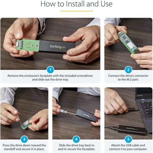 Carcasa externa SSD USB 3.0 a M.2 con UASP