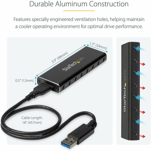 Carcasa externa SSD USB 3.0 a M.2 con UASP