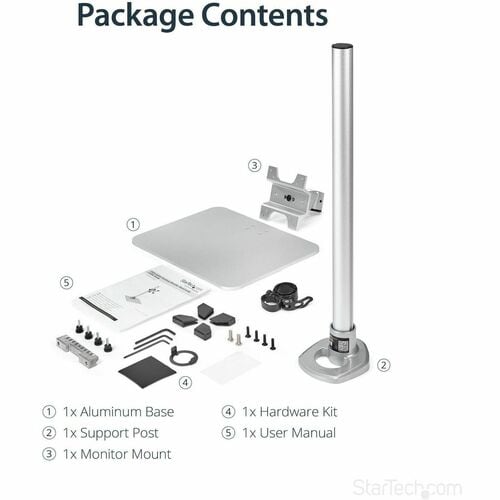 StarTech.com Single Monitor Stand, For up to 34" (