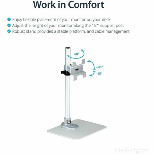 StarTech.com Single Monitor Stand, For up to 34" (