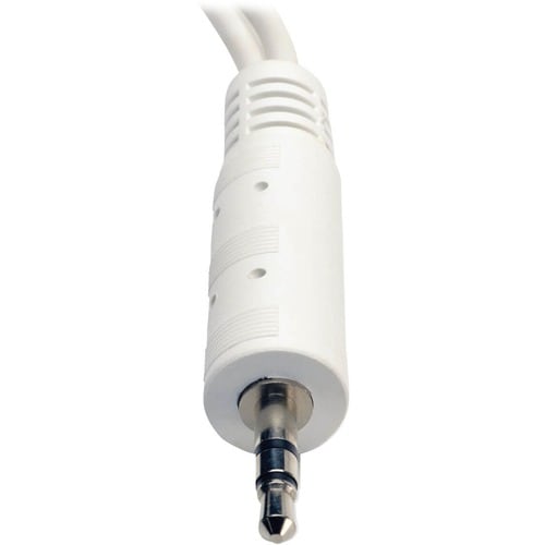 Tripp Lite 6in Mini Stereo Cable Adapter Y Splitter 3.5mm M to 2xF White 6\" - 6\" (152.40