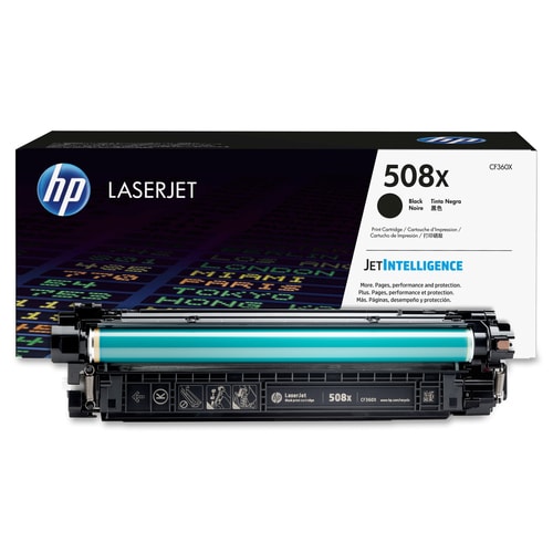 Cartucho de tóner láser original de alto rendimiento HP 508X (CF360X)
