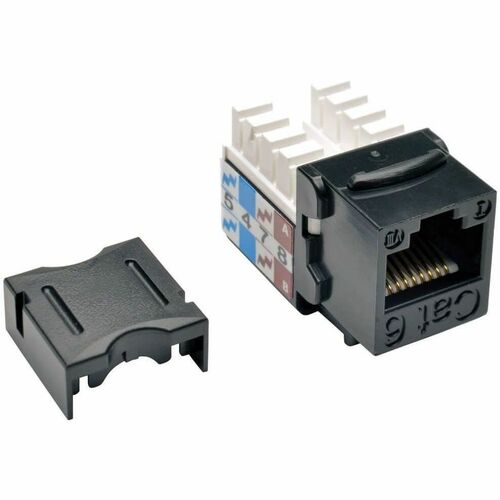 Conector Keystone de conexión a presión estilo 110 Cat6/Cat5e de Tripp Lite by Eaton - Negro, paquete de 10 - 10 -
