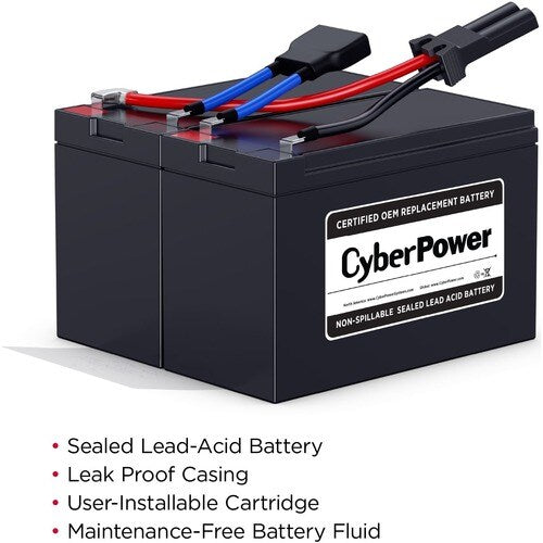 Cyber Power CyberPower RB1290X2B UPS Replacement Battery Cartridge for