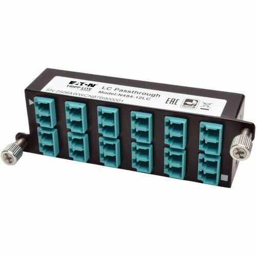 Casete de paso de alta densidad de 10 GbE de Tripp Lite, conexión dúplex de 12 LC - 24