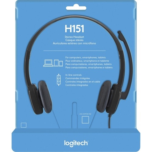 Logitech H151 Stereo Headset with Rotating Boom Mi
