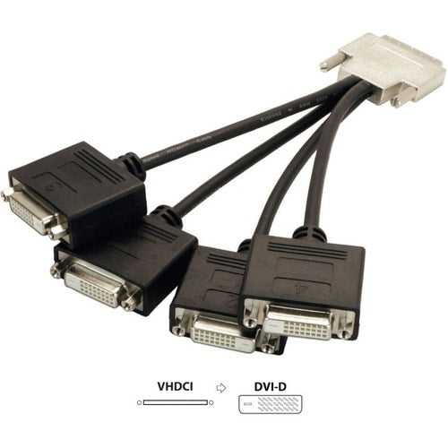 VisionTek VHDCI to 4x DVI-D Cable (M/F) - DVI/VHDCI Video Cable for Video Device - First E