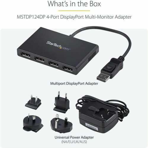 StarTech.com 4-Port DisplayPort 1.2 Splitter, DisplayPort to 4x DP Multi