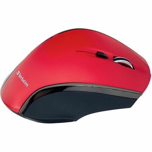 Souris de bureau sans fil Verbatim Deluxe à 8 boutons - LED bleue/optique