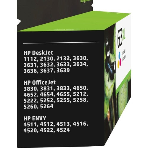 CARTOUCHE D'ENCRE ORIGINALE 3 COULEURS À HAUTE CAPACITÉ 63XL