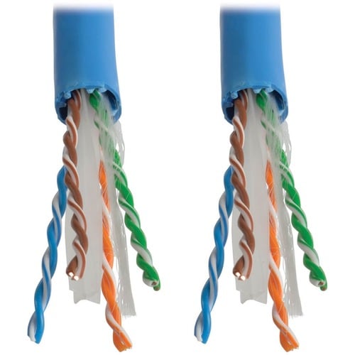 Câble UTP solide en PVC CMR CAT 6 Tripp Lite 1000 pieds bleu 1000 pieds