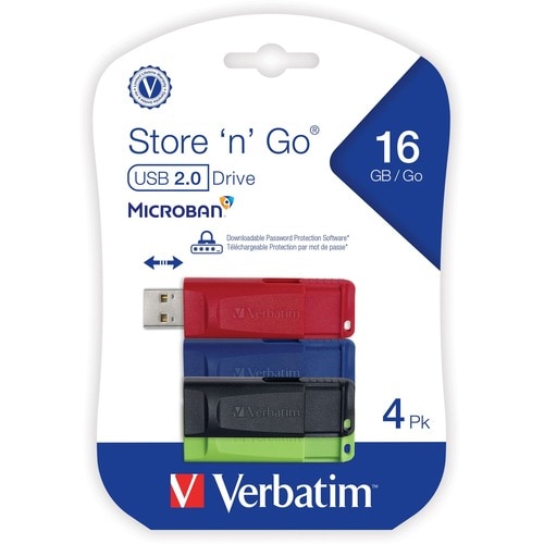 4PK 16GB STORE N GO USB FLASH MULTI 4