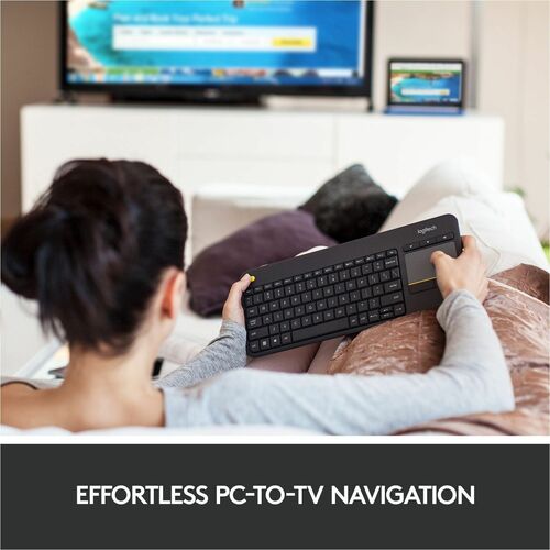 Clavier sans fil Logitech K400 Plus Touchpad - Connectivité sans fil - Interface USB