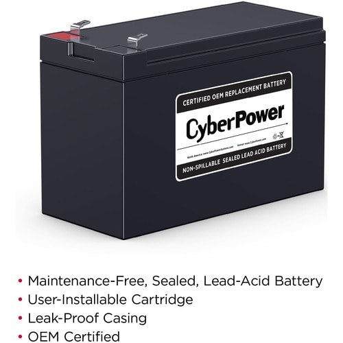 Cartouche de batterie de remplacement pour onduleur CyberPower CyberPower RB1270B (18 mois)