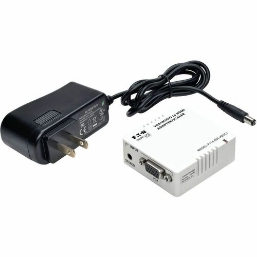 Tripp Lite VGA to HDMI Adapter Converter for Stereo Audio / Video White - 1920 x 1440 - 16