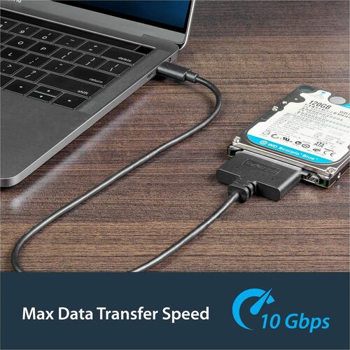 Adaptador USB C a SATA de StarTech.com - para unidades SATA de 2,5" - UASP - Ex