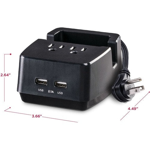 Cyber Power CyberPower USB Chargers - 2 x USB, 2 x AC Power - 5 ft (1.