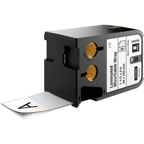 Dymo XTL Laminated Wire/Cable Wrap, 1-1/2" x 4" - 1 1/2" (38