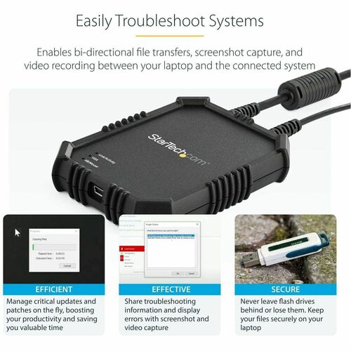 PORTABLE KVM CONSOLE VGA USB CRASH CART ADAPTER