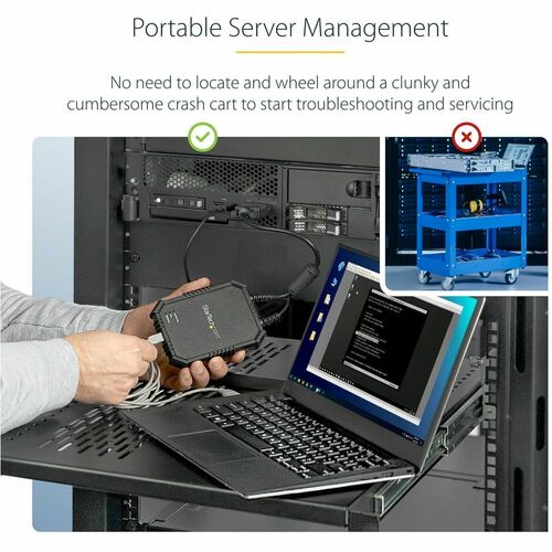 PORTABLE KVM CONSOLE VGA USB CRASH CART ADAPTER