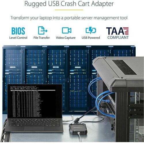 PORTABLE KVM CONSOLE VGA USB CRASH CART ADAPTER