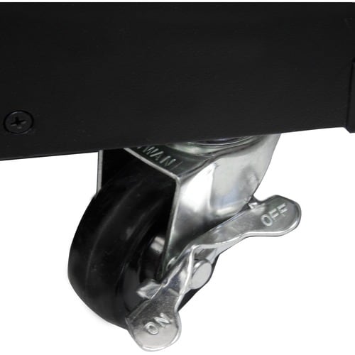 StarTech.com 4-Post 9U Mobile Open Frame Server Rack, 19" Network Roll
