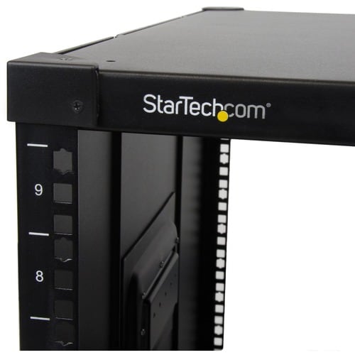 StarTech.com 4-Post 9U Mobile Open Frame Server Rack, 19" Network Roll
