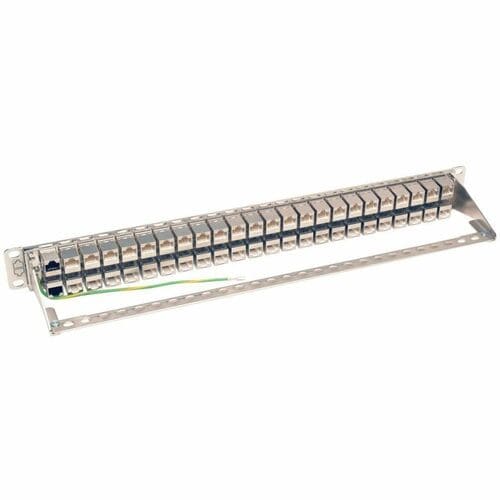Panel de conexión Cat6a de 48 puertos para montaje en rack, blindado, RJ45, 1U - 48 puertos - Tripp Lite