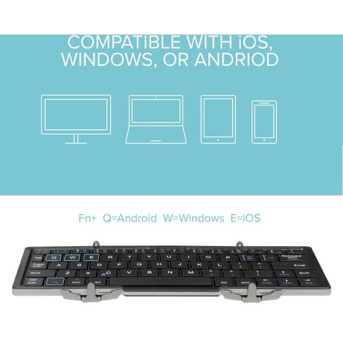 Clavier Bluetooth pliable Plugable compatible avec iPad, iPhone,