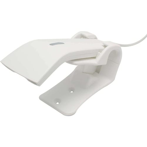 Star Micronics mPOP® Handheld Barcode Scanner (White) - With Stand, 1D, USB -