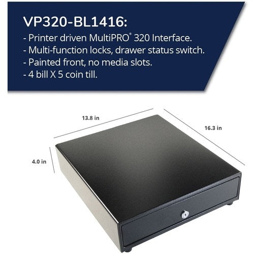 apg Standard- Duty Point of Sale Cash Drawer | Vasario Series VP320-BL1416 - USD